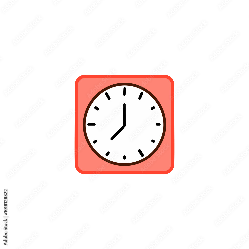 Clock icon in flat style. Watch vector illustration on white isolated background. Time business concept. Clock icon in flat style. Watch vector illustration on white isolated background. Time business concept.