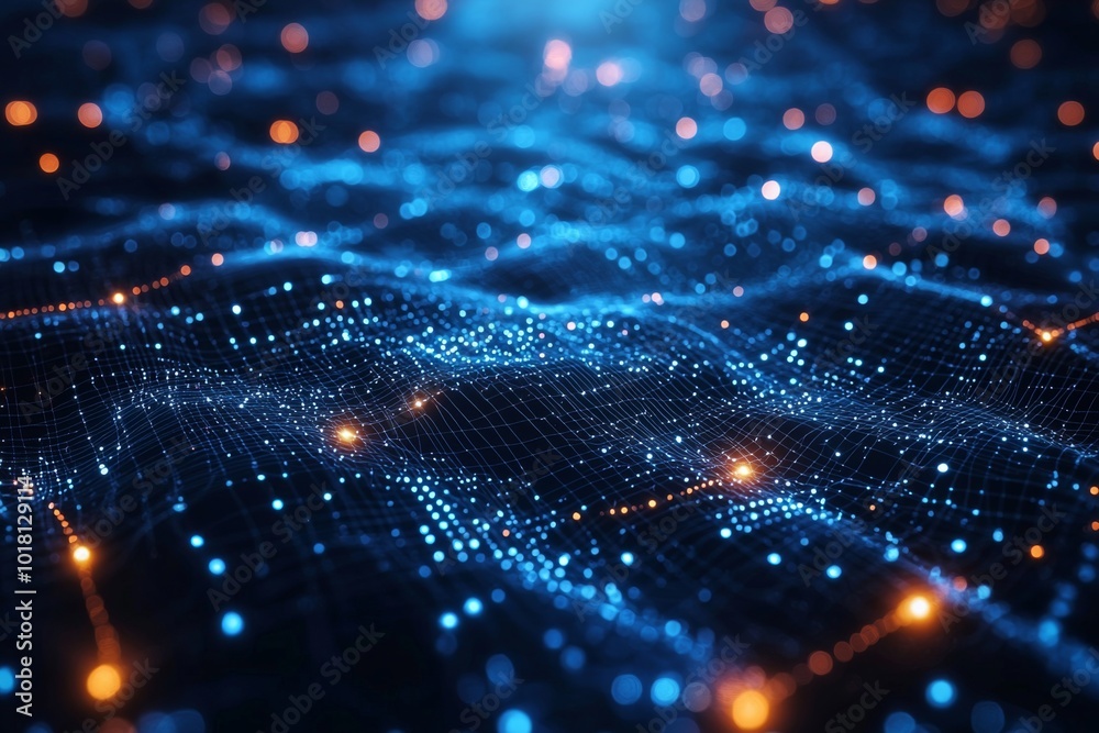 Digital Technology background of data and network created with Generative AI Digital Technology background of data and network created with Generative AI