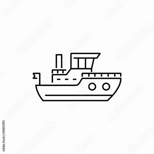 cargo ship icon sign vector