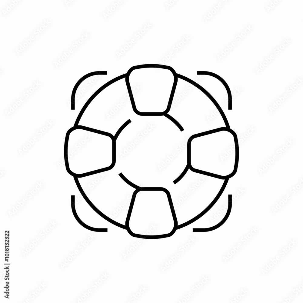 Obraz premium float lifeguard icon sign vector