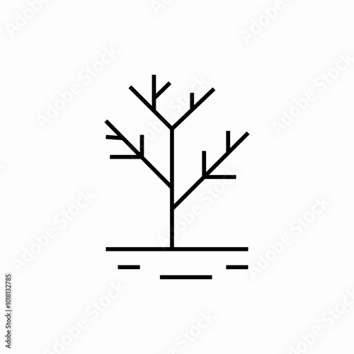 plant in soil icon sign vector