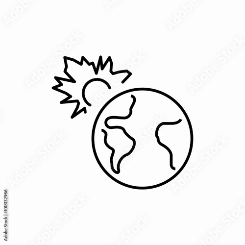 solar radiation icon sign vector