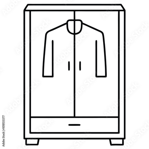 Elegant Wardrobe Vector Art.