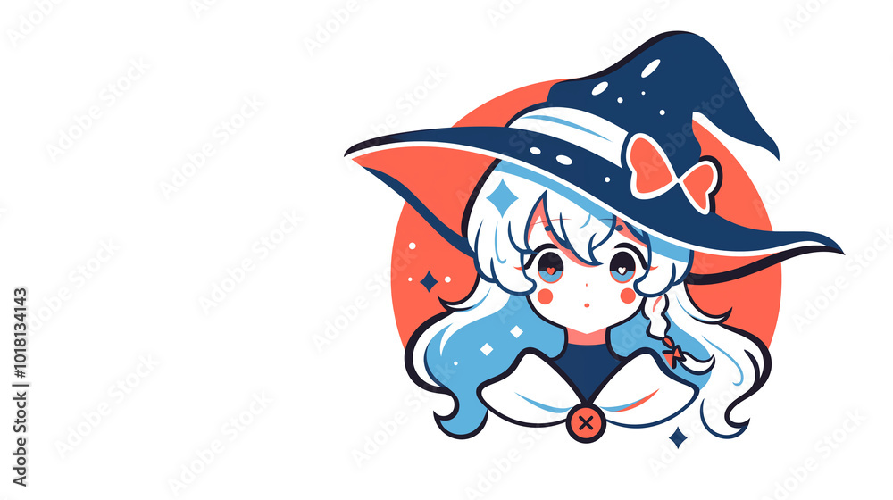 Hand drawn anime cute halloween witch illustration
Hand drawn anime cute halloween witch illustration
