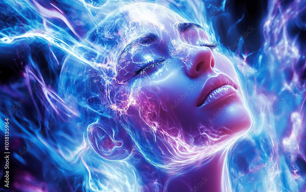 Electro Waves Motion in the Tech Futuristic Design. Generative AI Electro Waves Motion in the Tech Futuristic Design. Generative AI