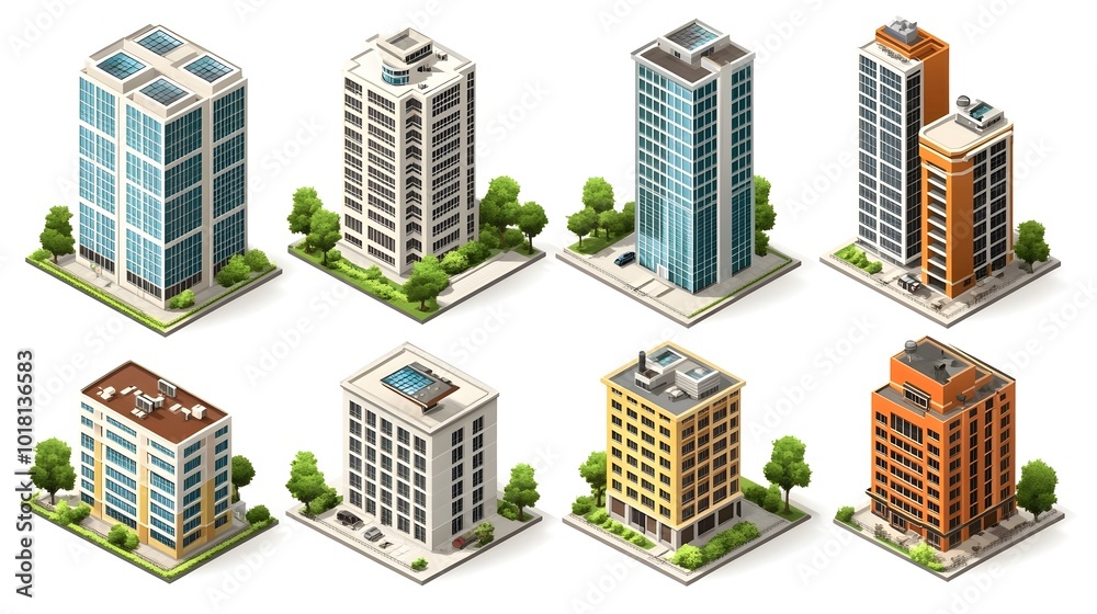 Expansive Cityscape of Towering Skyscrapers and Sleek High-Rise Residences in Vibrant Colors Expansive Cityscape of Towering Skyscrapers and Sleek High-Rise Residences in Vibrant Colors