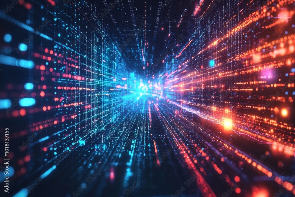 Digital Technology background of data and network created with Generative AI Digital Technology background of data and network created with Generative AI