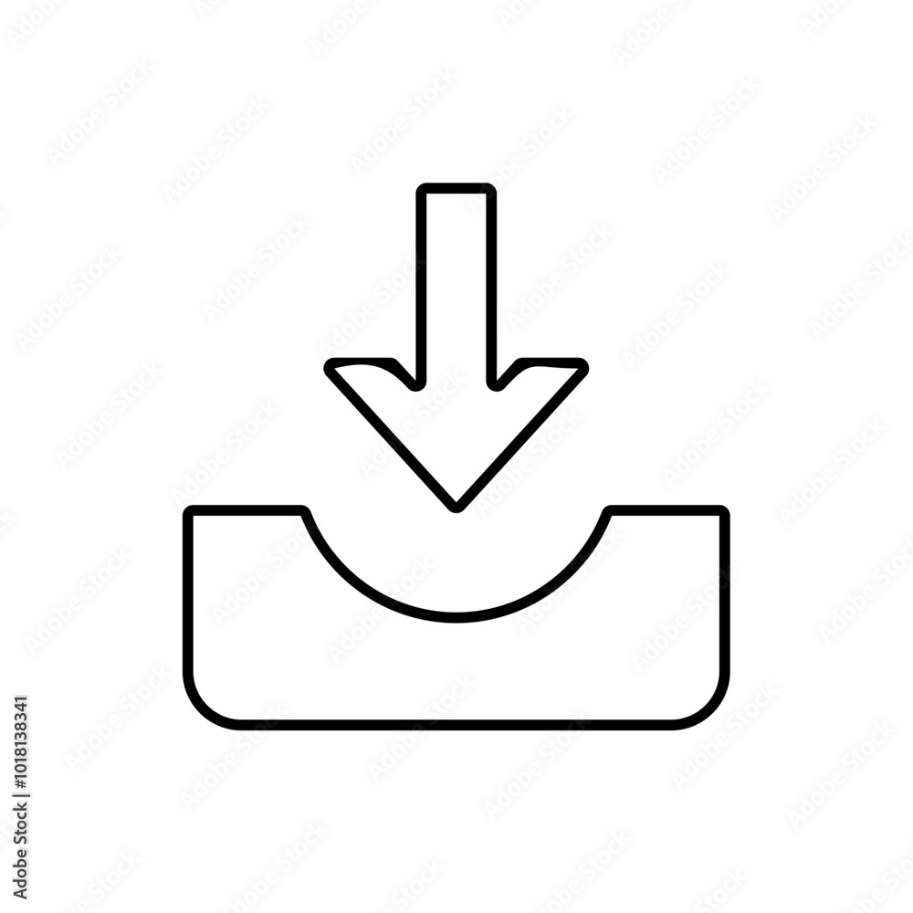 download icon. line vector isolated on white background. trendy and modern design download icon. line vector isolated on white background. trendy and modern design