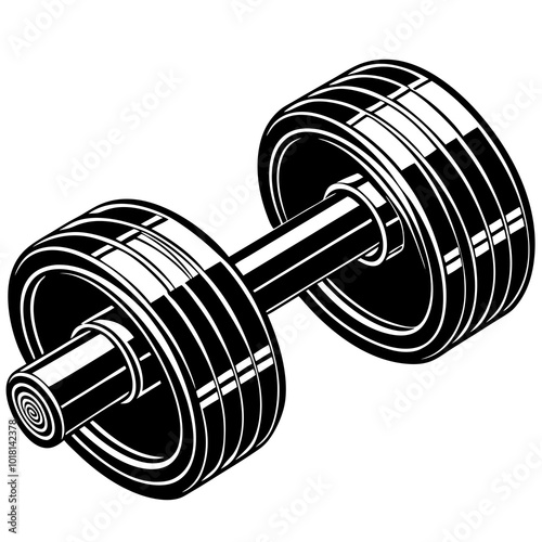 dumbbell isolated on white
