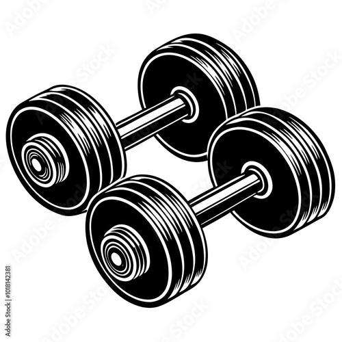 dumbbell isolated on white background