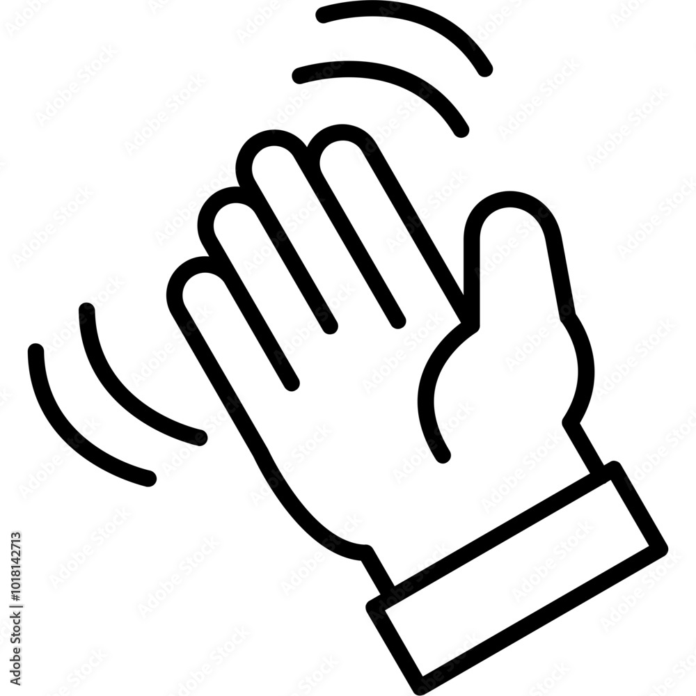 Obraz premium Waving Hand Icon