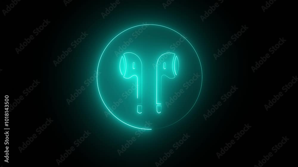 Glowing neon line Headphones icon isolated on black background Earphones. Concept for listening to music, service, communication and operator. 4K Video Glowing neon line Headphones icon isolated on black background Earphones. Concept for listening to music, service, communication and operator. 4K Video