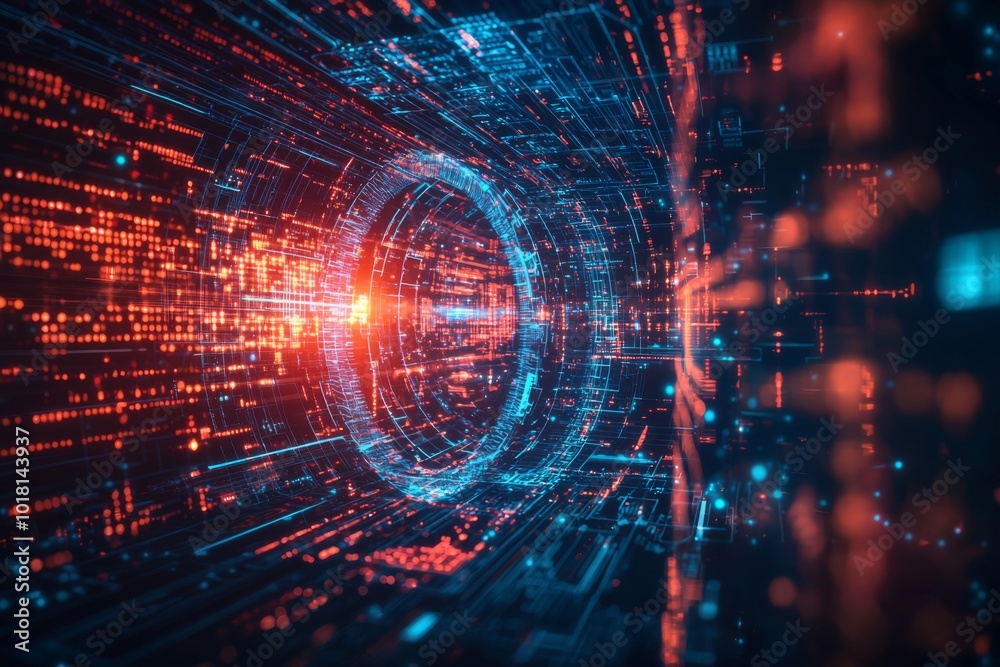 Digital Technology background of data and network created with Generative AI Digital Technology background of data and network created with Generative AI