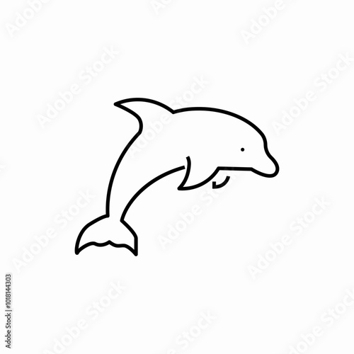 dolphin jumping icon sign vector