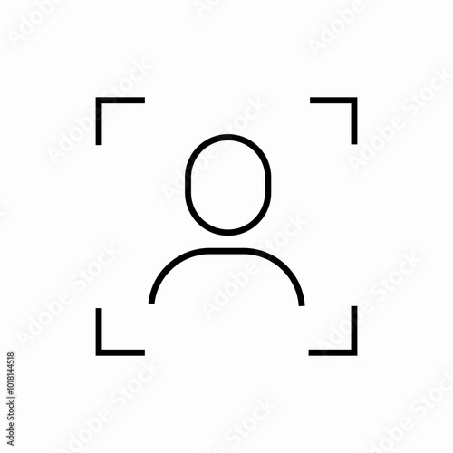 face scan icon sign vector