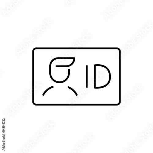 id card icon sign vector