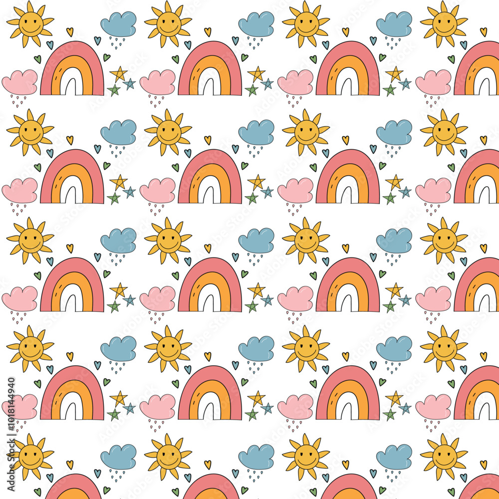Weather seamless pattern Weather seamless pattern
