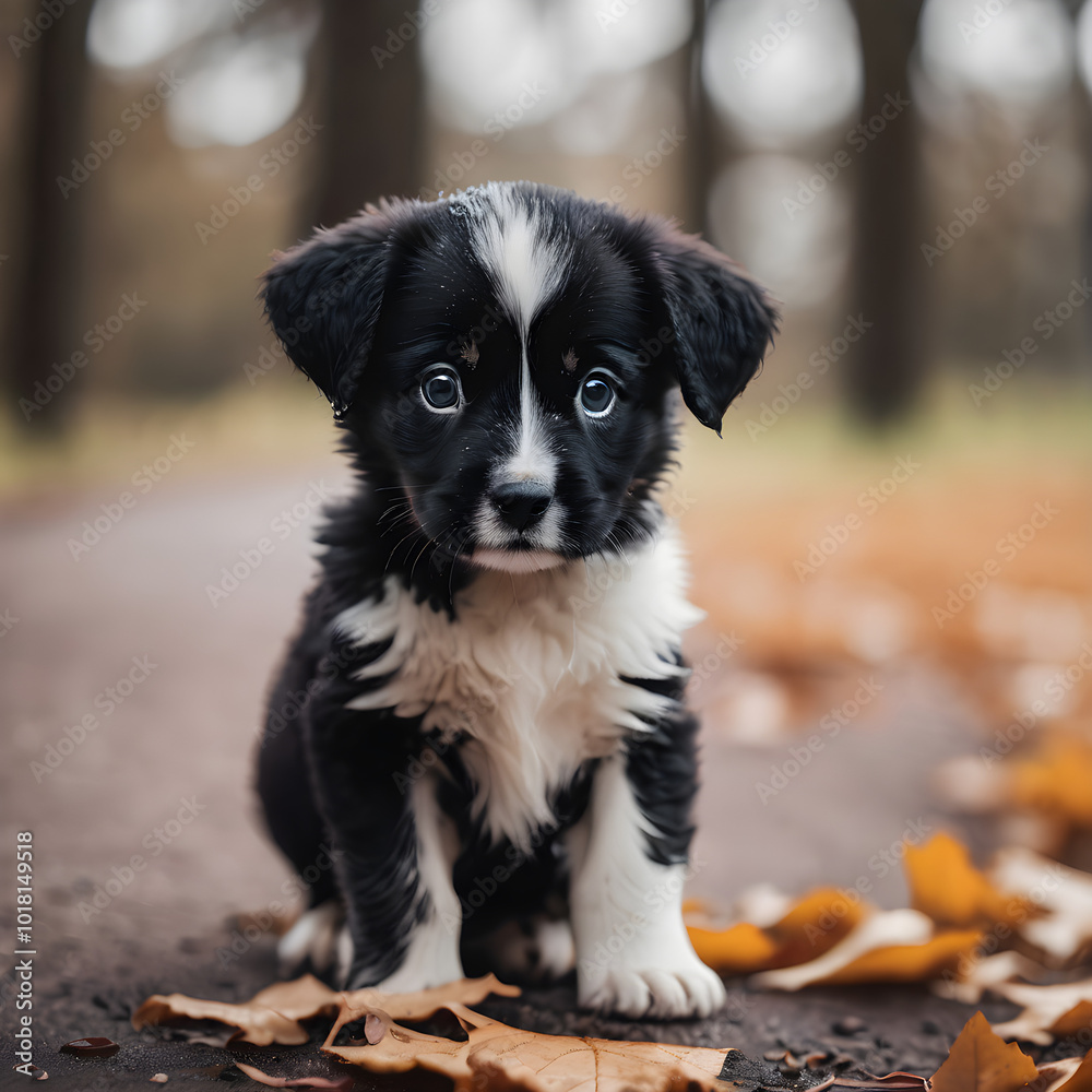 black and white puppy black and white puppy