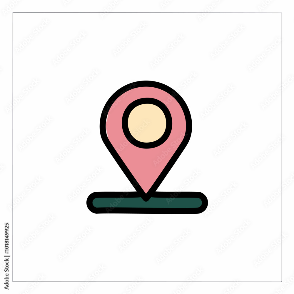 Map pointer icon. Location symbol. Flat design. Vector illustration. Map pointer icon. Location symbol. Flat design. Vector illustration.