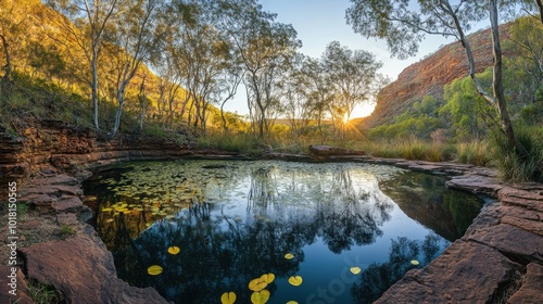 Emerald Oasis in the Heart of Karijini National Park photo