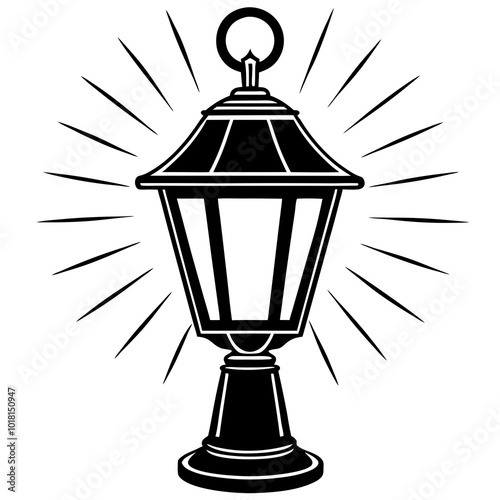 street lamp vector illustration