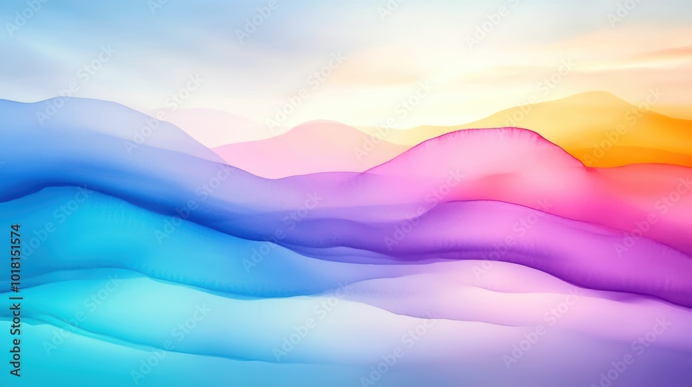 Abstract colorful waves in soft gradients with gentle transitions and blending colors. Abstract colorful waves in soft gradients with gentle transitions and blending colors.