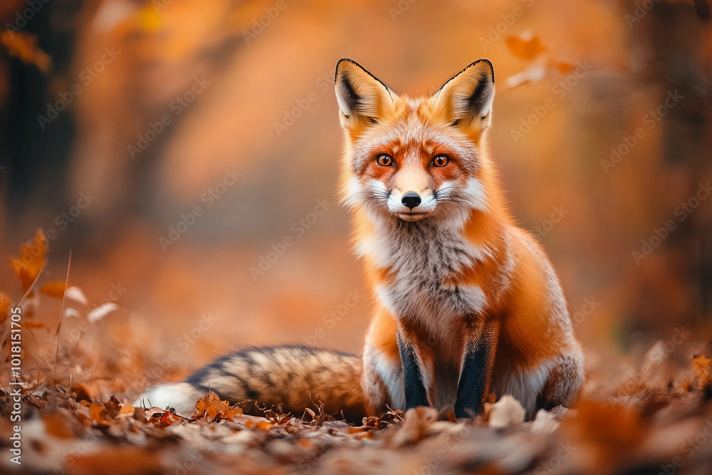 Wildlife photography and autumn scenery generative AI Wildlife photography and autumn scenery generative AI
