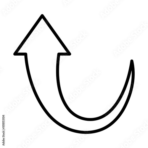 Swoop Arrow line icon