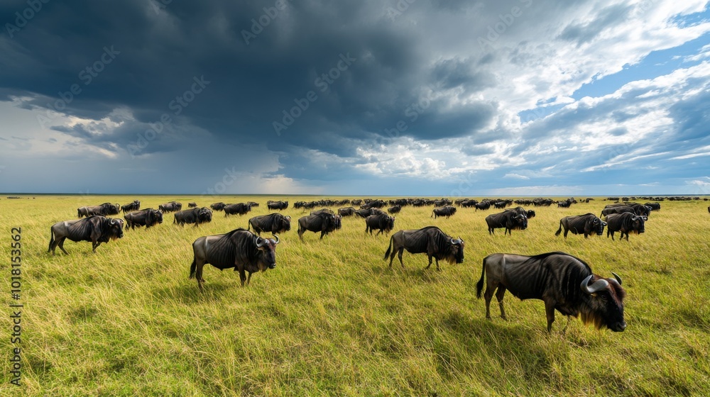 Moonlit Serenity Over the African Savannah Plains Moonlit Serenity Over the African Savannah Plains