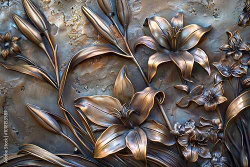 Beautiful 3d relief wallpaper mural wallpaper generative AI