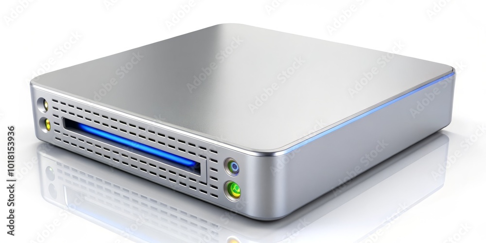 High-Quality Network Storage Device Isolated on White Background for Tech and IT Needs High-Quality Network Storage Device Isolated on White Background for Tech and IT Needs