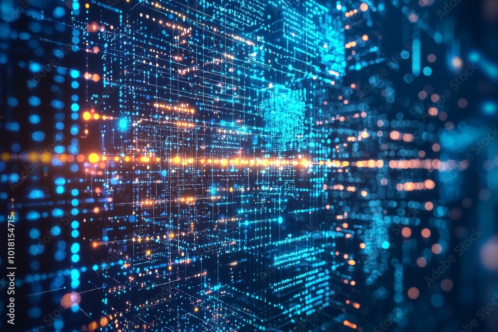 Digital Technology background of data and network Digital Technology background of data and network