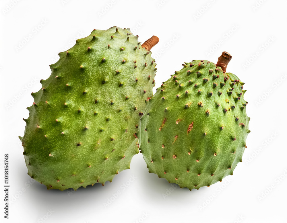 Soursop, isolated on a clean white background Soursop, isolated on a clean white background