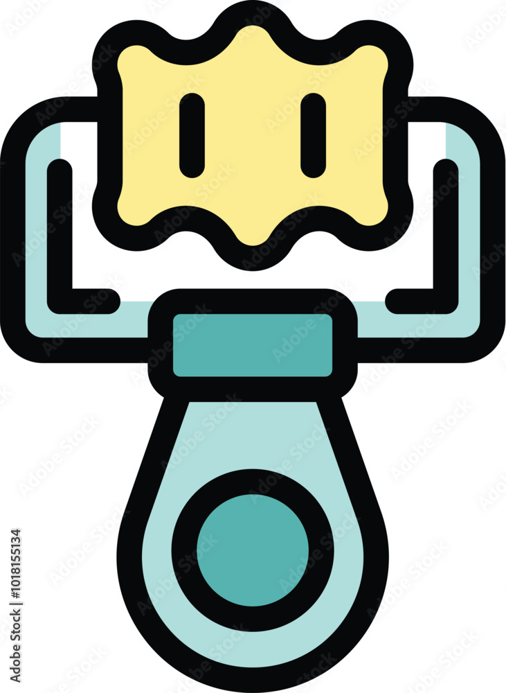 Fototapeta premium Vector illustration of a smart fingerprint door lock system, perfect for security and technology related designs