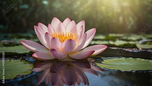 A serene Vastu painting of a lotus flower, symbolizing spiritual growth, purity, and positive energy. Ideal for meditation rooms or spiritual corners. 