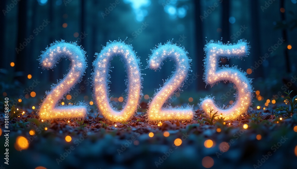 The year “2025” written in a whimsical, fantastical font, as if it were created with magic. The letters could be shimmering, swirling, or even animated The year “2025” written in a whimsical, fantastical font, as if it were created with magic. The letters could be shimmering, swirling, or even animated