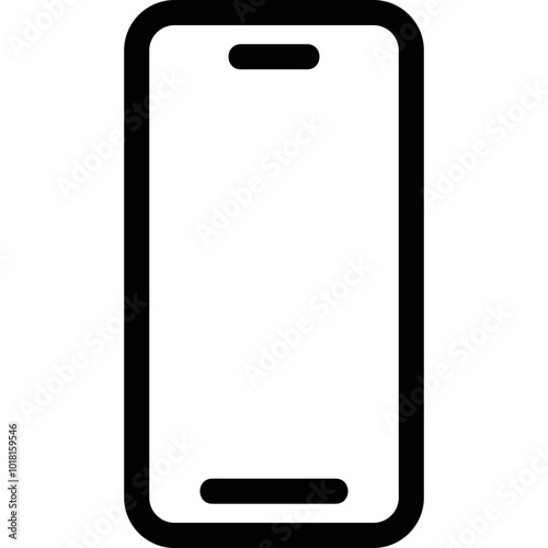 Simple vector icon frameless smartphone