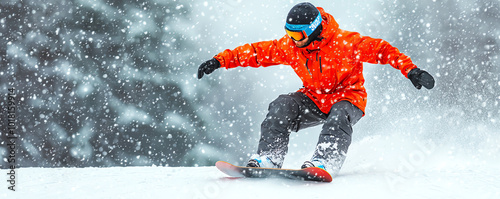 Snowboarder performing a complex freestyle grab off a snowy jump, highlighting professional snowboarding skills in action photo