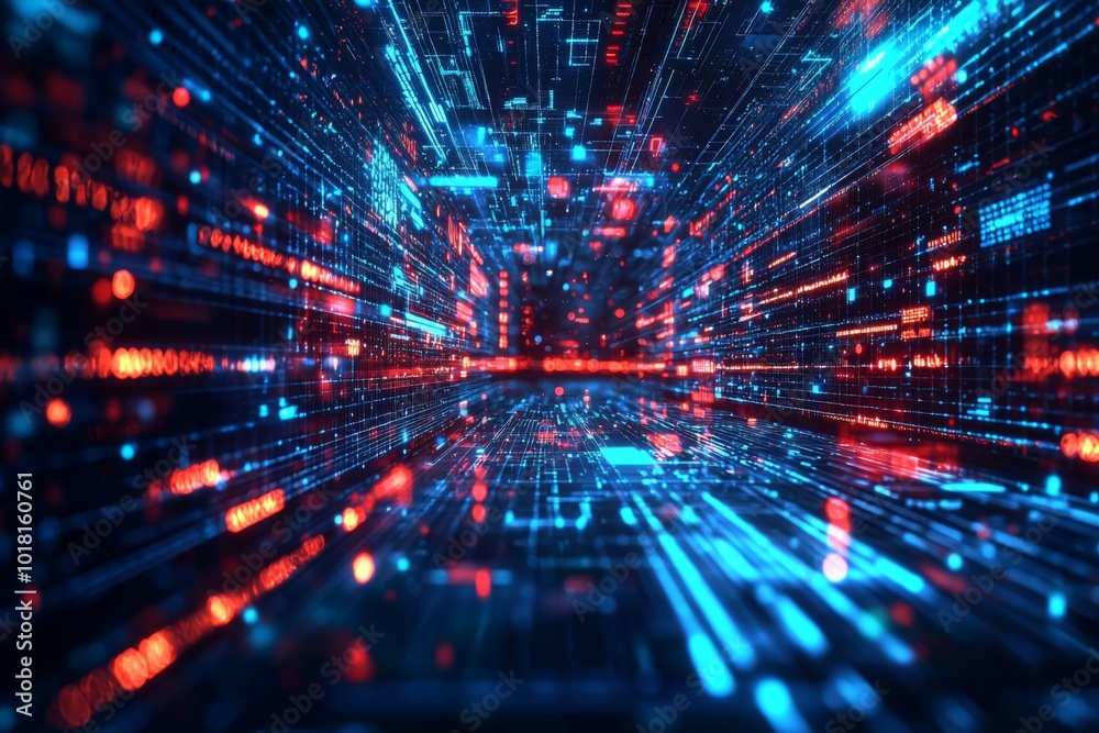 Digital Technology background of data and network Digital Technology background of data and network