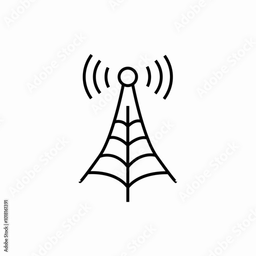 tower signal icon sign vector
