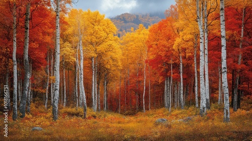 Autumnal Forest, Vibrant Colors