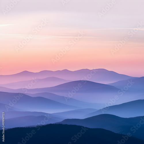 sunset in mountains