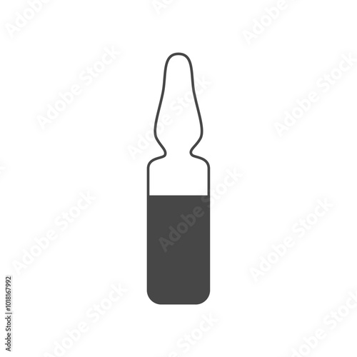Full ampoule with liquid for beauty injection or vaccination. Health care concept