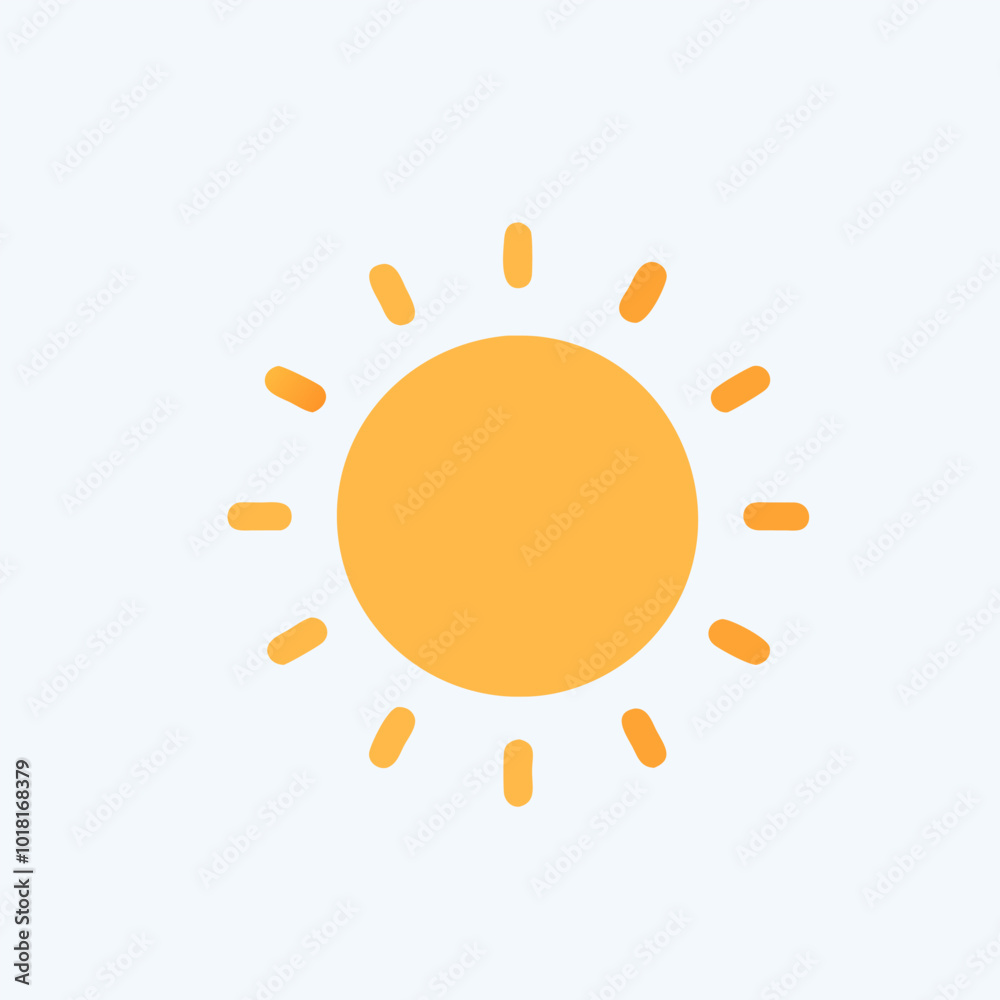 Sun icon vector art image.