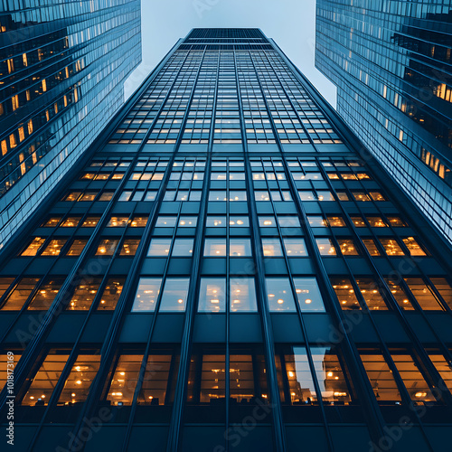 Wallpaper Mural office building at night Torontodigital.ca