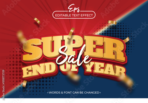 a poster for super sale with editable text effect