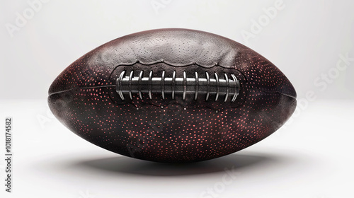 Rugby ball on white background