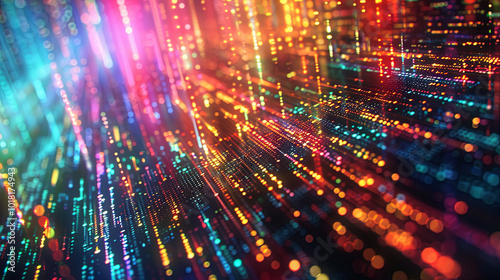 Wallpaper Mural Neon Financial Chart Torontodigital.ca