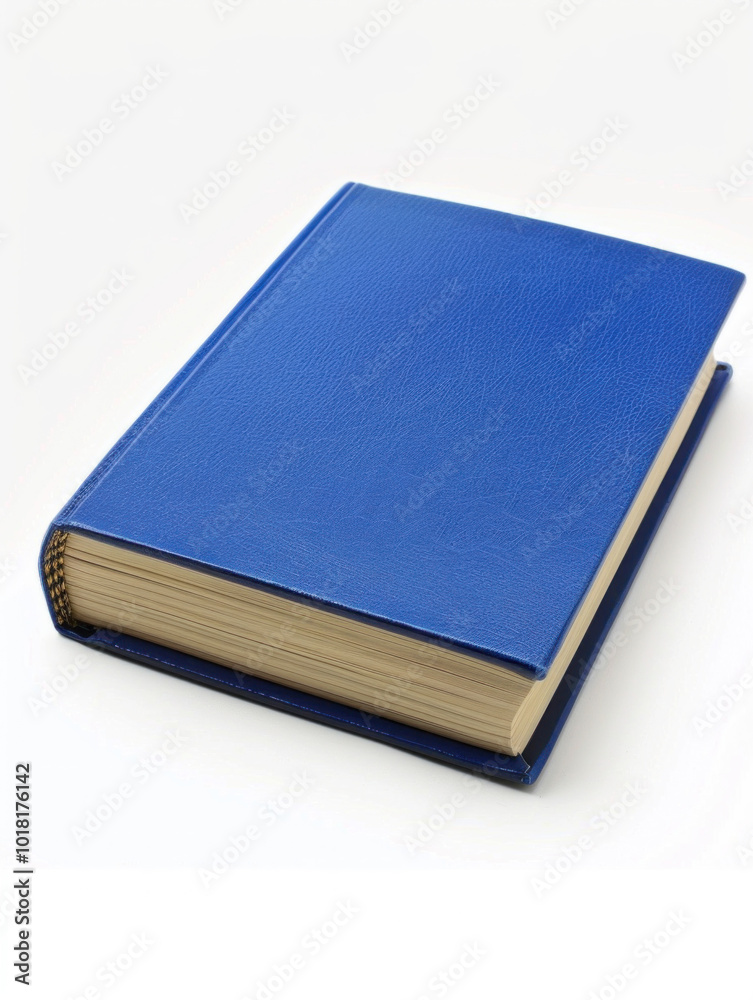 Blue hardcover book with blank cover resting on wooden table, illuminated by soft natural light, casting a subtle shadow in the background. Blue hardcover book with blank cover resting on wooden table, illuminated by soft natural light, casting a subtle shadow in the background.