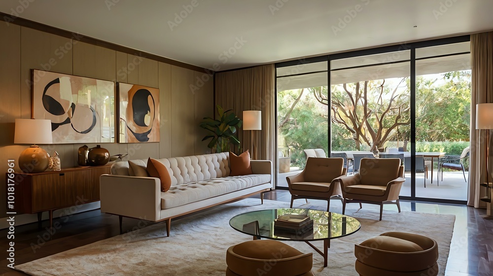 Fototapeta premium interior design of a modern villa living room 